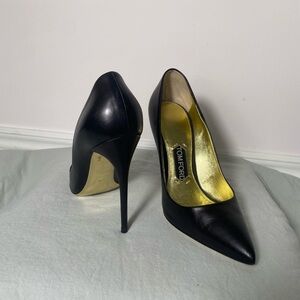 Tom Ford Black and Gold Women's Heels